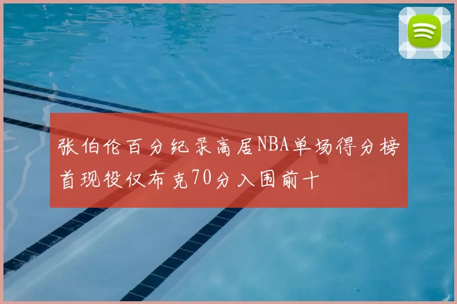 张伯伦百分纪录高居NBA单场得分榜首现役仅布克70分入围前十