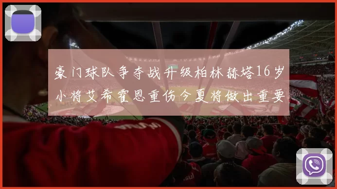 豪门球队争夺战升级柏林赫塔16岁小将艾希霍恩重伤今夏将做出重要决定