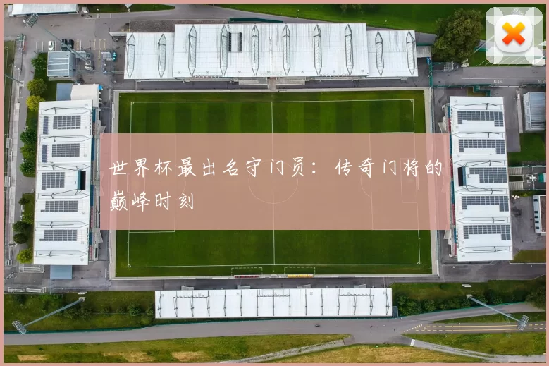 世界杯最出名守门员：传奇门将的巅峰时刻